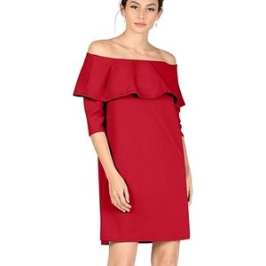 Brand New Red Off the Shoulder Dress, Small